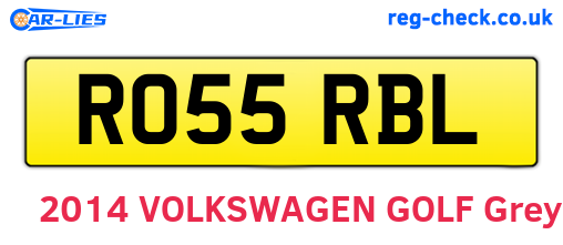 RO55RBL are the vehicle registration plates.