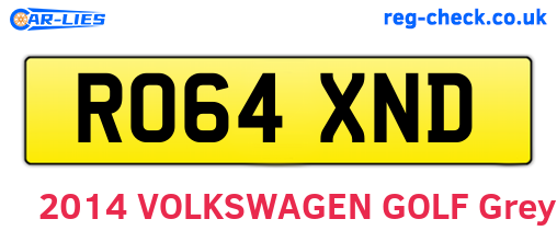 RO64XND are the vehicle registration plates.