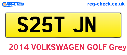 S25TJN are the vehicle registration plates.