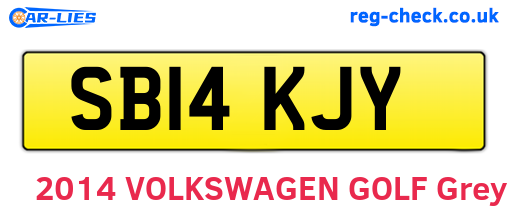 SB14KJY are the vehicle registration plates.