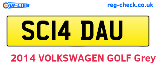 SC14DAU are the vehicle registration plates.