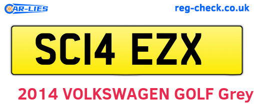 SC14EZX are the vehicle registration plates.