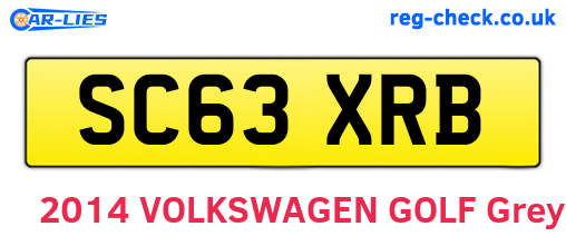 SC63XRB are the vehicle registration plates.