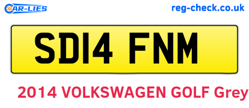 SD14FNM are the vehicle registration plates.