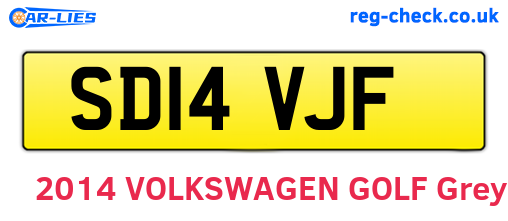 SD14VJF are the vehicle registration plates.