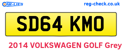 SD64KMO are the vehicle registration plates.