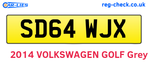 SD64WJX are the vehicle registration plates.
