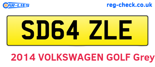 SD64ZLE are the vehicle registration plates.