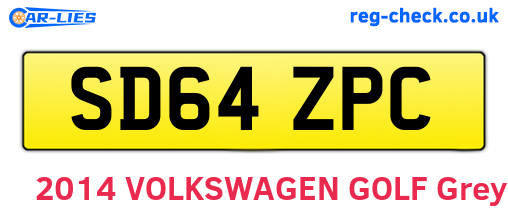 SD64ZPC are the vehicle registration plates.
