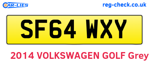 SF64WXY are the vehicle registration plates.