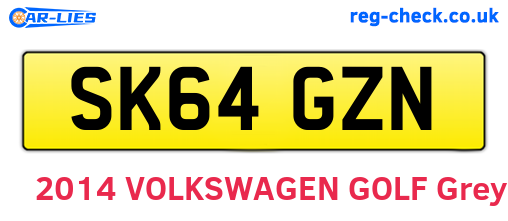 SK64GZN are the vehicle registration plates.
