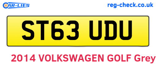 ST63UDU are the vehicle registration plates.
