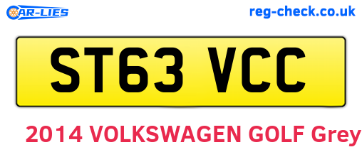ST63VCC are the vehicle registration plates.