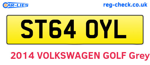 ST64OYL are the vehicle registration plates.