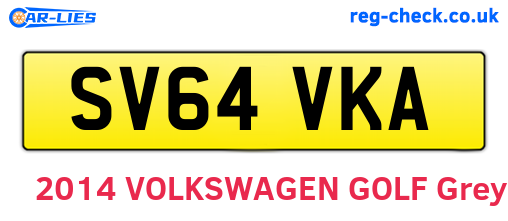 SV64VKA are the vehicle registration plates.