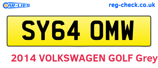 SY64OMW are the vehicle registration plates.