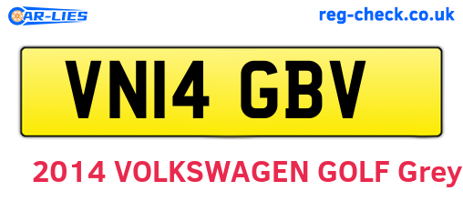 VN14GBV are the vehicle registration plates.