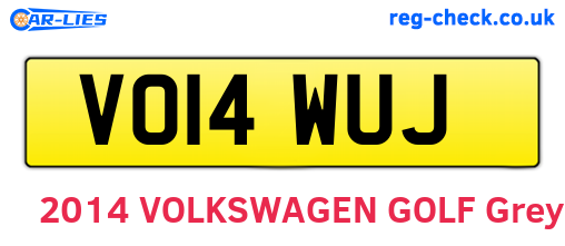 VO14WUJ are the vehicle registration plates.