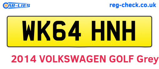 WK64HNH are the vehicle registration plates.