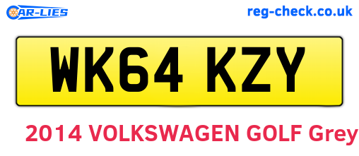 WK64KZY are the vehicle registration plates.