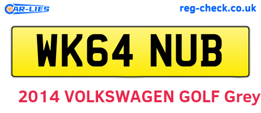 WK64NUB are the vehicle registration plates.