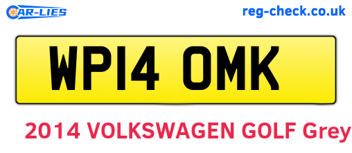 WP14OMK are the vehicle registration plates.