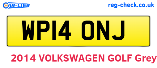 WP14ONJ are the vehicle registration plates.