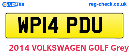 WP14PDU are the vehicle registration plates.