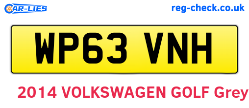 WP63VNH are the vehicle registration plates.