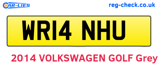 WR14NHU are the vehicle registration plates.