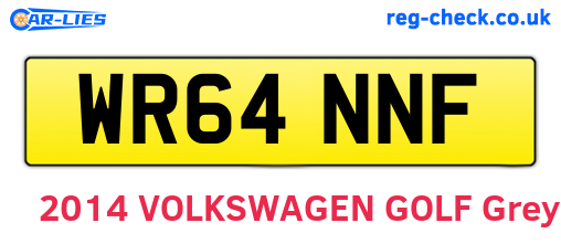 WR64NNF are the vehicle registration plates.
