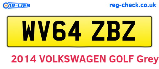 WV64ZBZ are the vehicle registration plates.