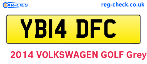 YB14DFC are the vehicle registration plates.