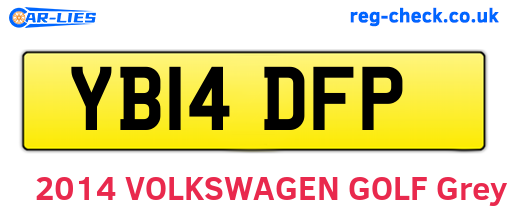 YB14DFP are the vehicle registration plates.