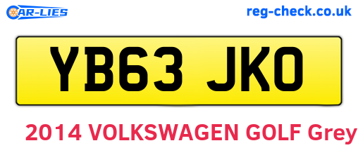 YB63JKO are the vehicle registration plates.
