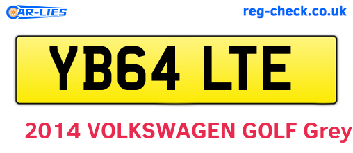 YB64LTE are the vehicle registration plates.