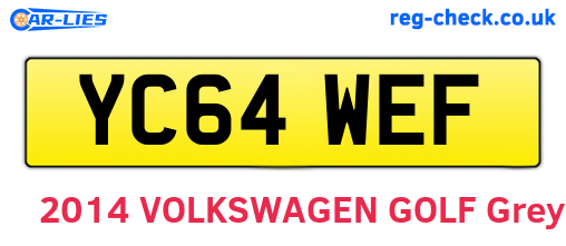 YC64WEF are the vehicle registration plates.