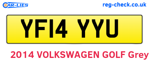 YF14YYU are the vehicle registration plates.