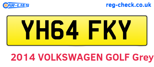 YH64FKY are the vehicle registration plates.