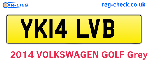 YK14LVB are the vehicle registration plates.