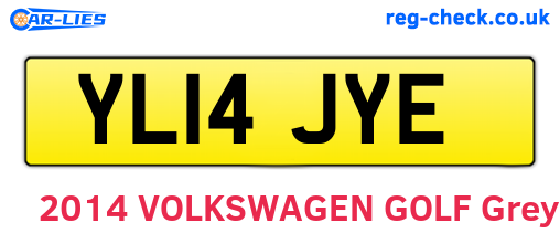 YL14JYE are the vehicle registration plates.