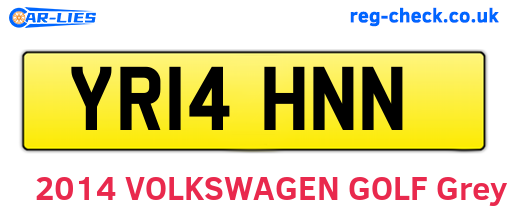 YR14HNN are the vehicle registration plates.