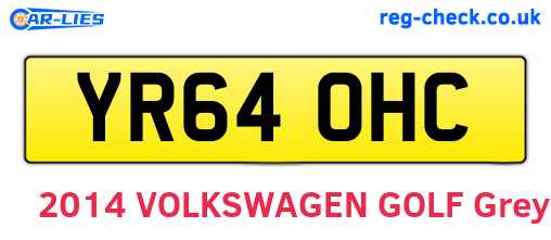 YR64OHC are the vehicle registration plates.