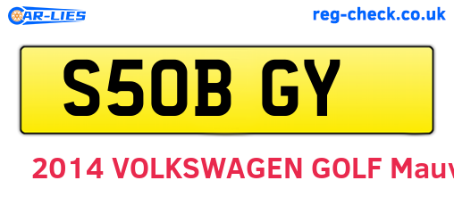 S50BGY are the vehicle registration plates.