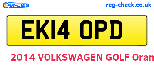 EK14OPD are the vehicle registration plates.
