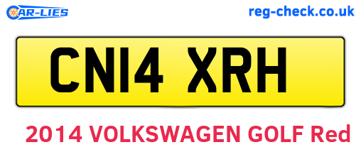 CN14XRH are the vehicle registration plates.