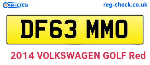 DF63MMO are the vehicle registration plates.