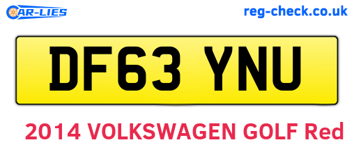 DF63YNU are the vehicle registration plates.