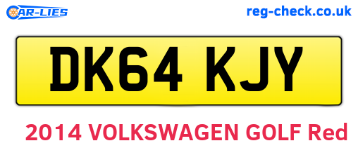 DK64KJY are the vehicle registration plates.