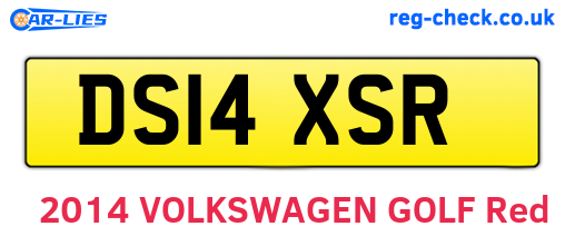 DS14XSR are the vehicle registration plates.